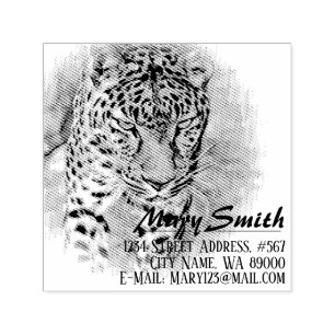 Leopard Self-inking Stamp