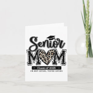 Leopard Senior Mum Cl Of 2025 Funny Mum Graduation Card