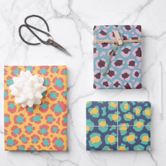 Leopard Set in trendy colour 2025 Wrapping Paper Sheet