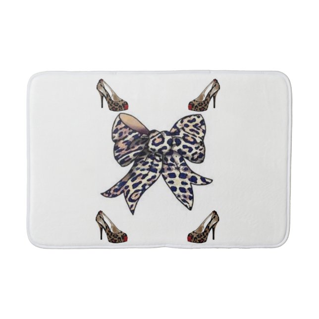 leopard shoe bathmat (Front)