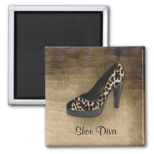 Leopard Shoe Diva Magnet