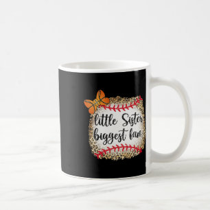 Leopard Sketll Little Sister Biggest Fan Game Day Coffee Mug