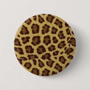 Leopard Skin 6 Cm Round Badge