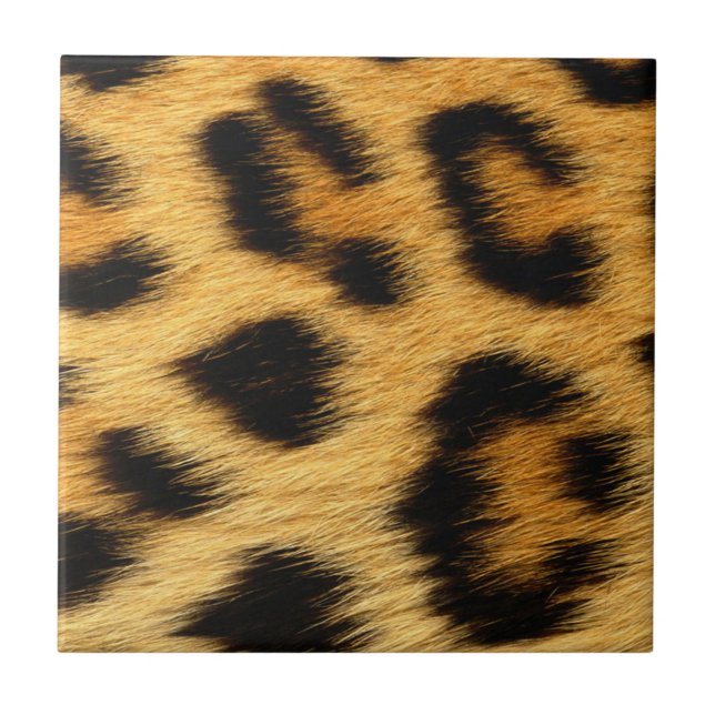 Leopard Skin Animal Print Ceramic Tile (Front)