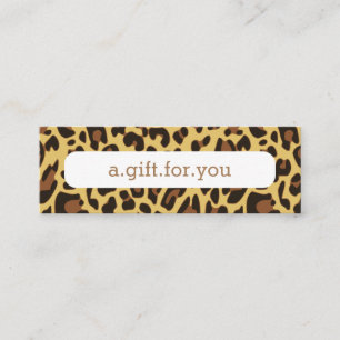 Leopard Skin Animal Print Pattern Discount Gift Mini Business Card
