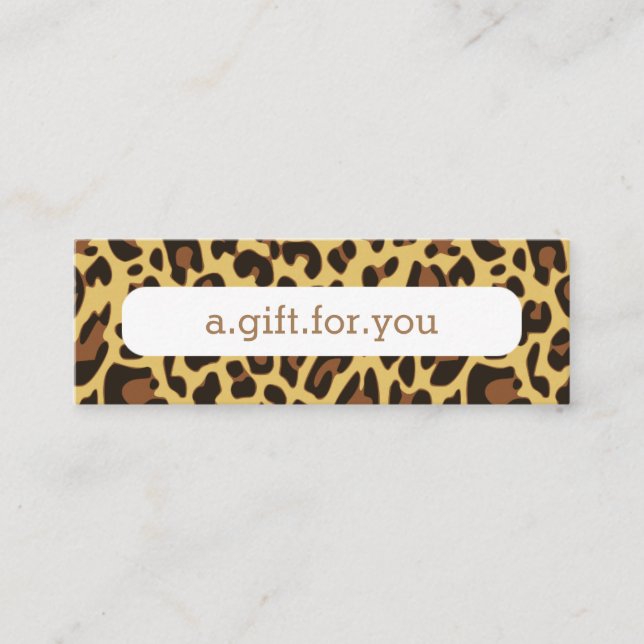 Leopard Skin Animal Print Pattern Discount Gift Mini Business Card (Front)
