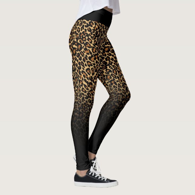Leopard skin Animal Skin Print Leggings (Right)