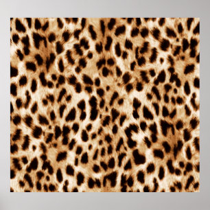 Leopard Skin, Authentic Wildlife Pattern. Poster