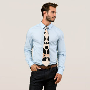 Leopard skin Beige Floral Modern Mosaic Pattern Tie