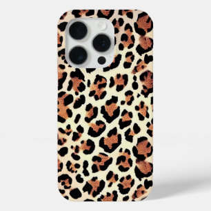 Leopard skin iPhone 15 pro case