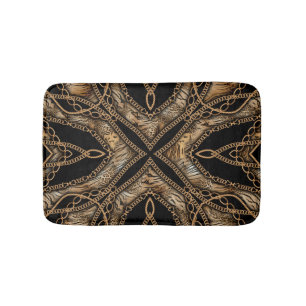 Leopard Skin & Chain Jewellery Bath Mat