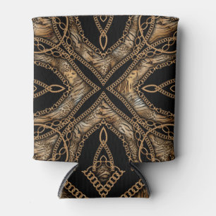 Leopard Skin & Chain Jewellery Can Cooler