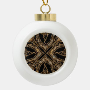 Leopard Skin & Chain Jewellery Ceramic Ball Christmas Ornament