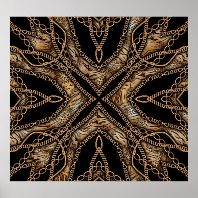 Leopard Skin & Chain Jewellery Poster (Front)