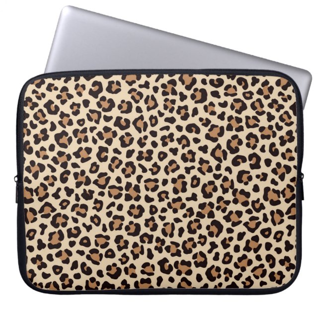 Leopard Skin Fur Pattern Laptop Sleeve (Front)