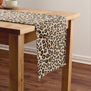 Leopard Skin Fur Pattern Medium Table Runner