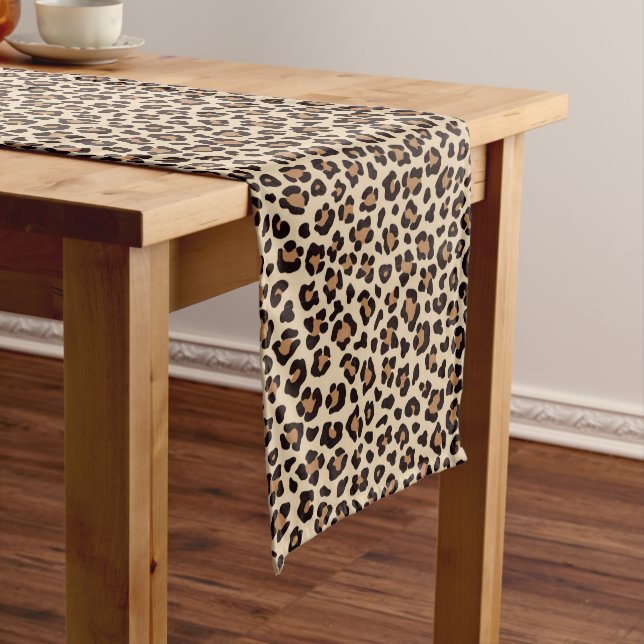 Leopard Skin Fur Pattern Medium Table Runner (In Situ)