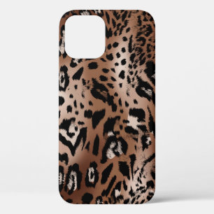 Leopard skin illustration seamless pattern fabric iPhone 12 case