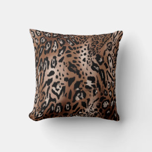Leopard skin illustration seamless pattern fabric  cushion