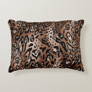 Leopard skin illustration seamless pattern fabric  decorative cushion