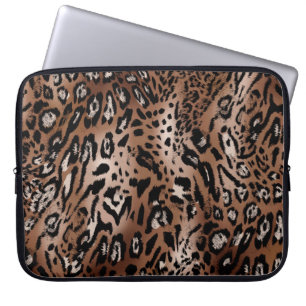 Leopard skin illustration seamless pattern fabric laptop sleeve