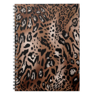 Leopard skin illustration seamless pattern fabric notebook