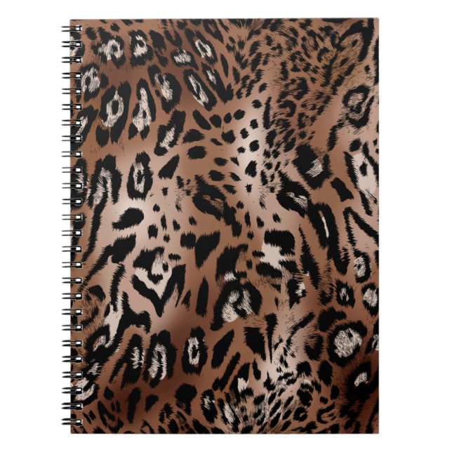 Leopard skin illustration seamless pattern fabric  notebook (Front)
