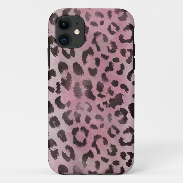 Leopard Skin in Pink Rose Case-Mate iPhone Case (Back)