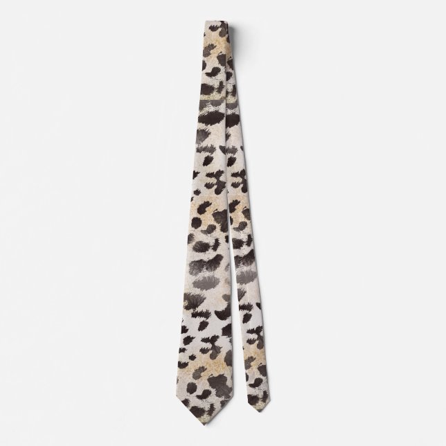 Leopard Skin in Tangerine Ivory Tie (Front)