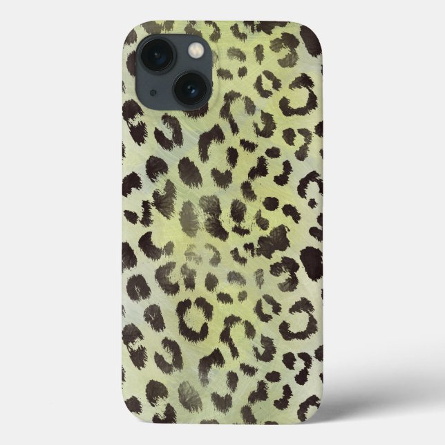 Leopard Skin in Tangerine Lime Green Case-Mate iPhone Case (Back)