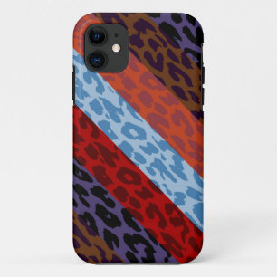 Leopard Skin Multicolor Stripe Pattern 3 iPhone 11 Case