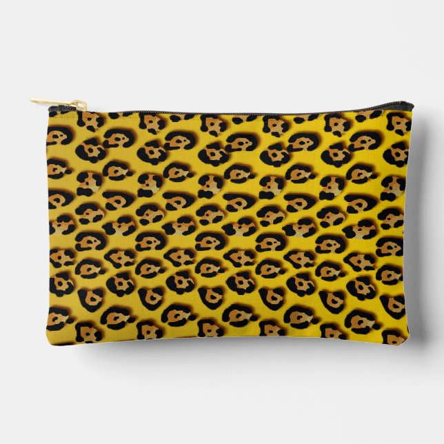 leopard skin pattern accessory pouch (Front)