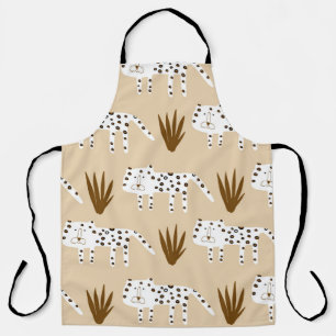 Leopard skin pattern apron