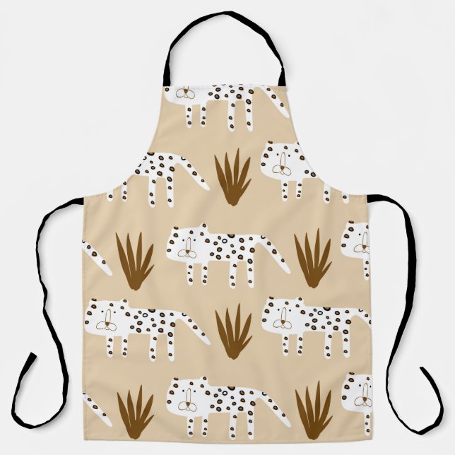 Leopard skin pattern apron (Front)
