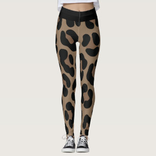 Leopard Skin Pattern Background Leggings