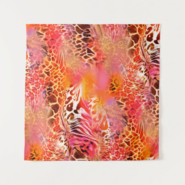 leopard skin pattern fabric leopard,abstract,anima tapestry (Front)