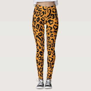 Leopard skin pattern leggings