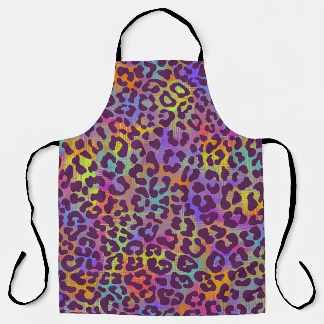 Leopard skin pattern. Repeating seamless animal ba Apron (Front)