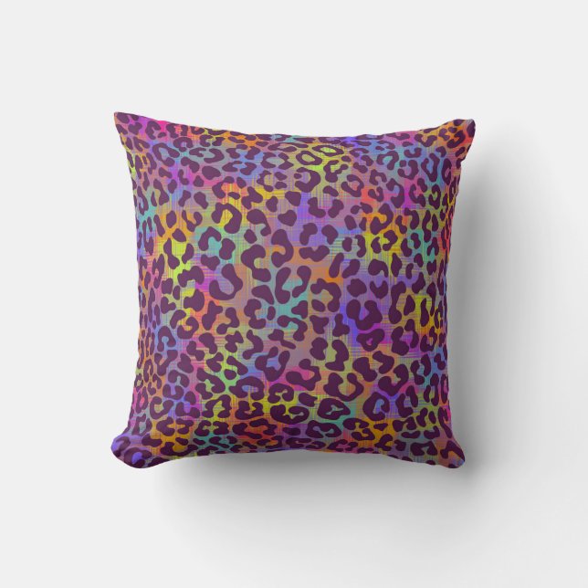 Leopard skin pattern. Repeating seamless animal ba Cushion (Front)