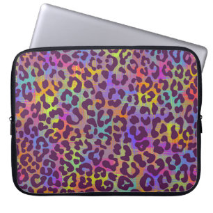 Leopard skin pattern. Repeating seamless animal ba Laptop Sleeve