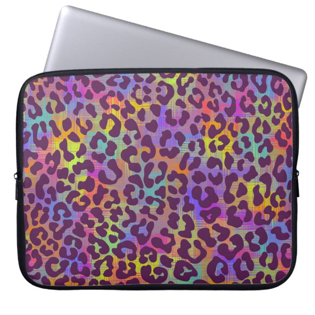 Leopard skin pattern. Repeating seamless animal ba Laptop Sleeve (Front)