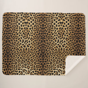 Leopard Skin Pattern Sherpa Blanket