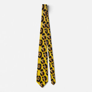 leopard skin pattern tie