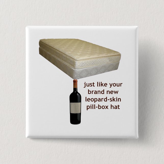 Leopard-Skin Pill-Box Hat Button (Front)