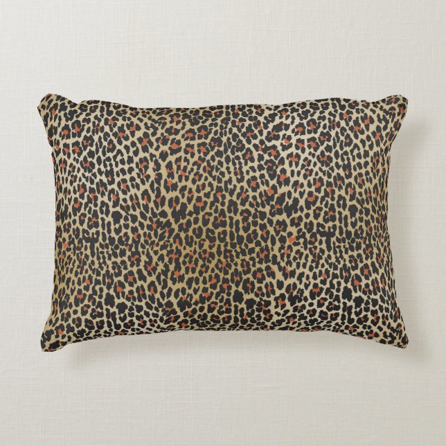 Leopard Skin Print Decorative Cushion (Front)