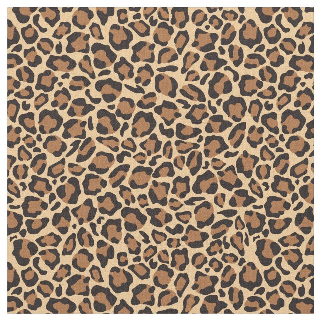Leopard Skin Print Pattern  Fabric (Close Up)