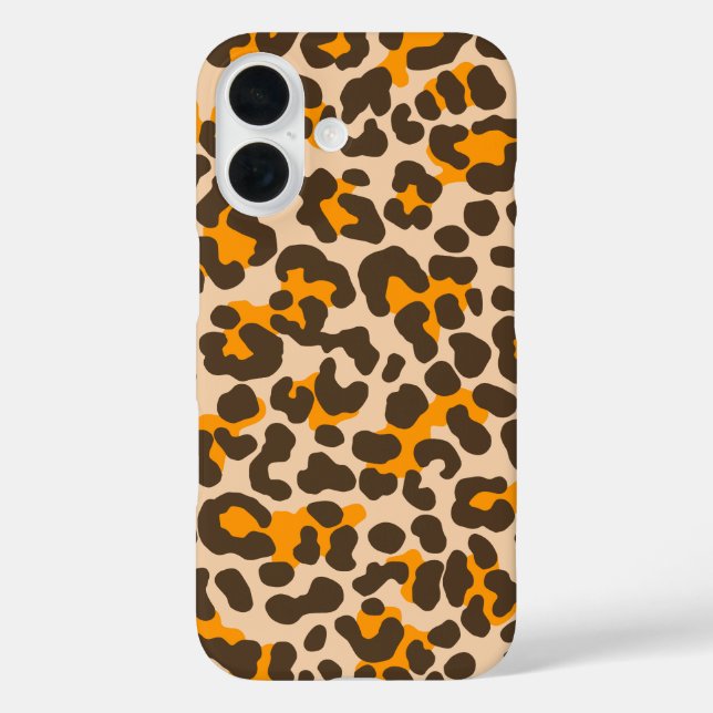 Leopard Skin Print Pattern Mustard Yellow Brown Case-Mate iPhone Case (Back)
