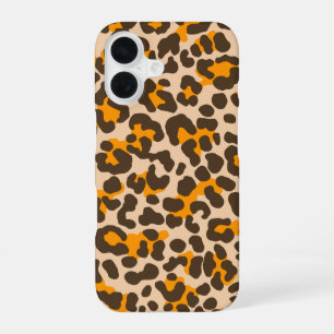 Leopard Skin Print Pattern Mustard Yellow Brown iPhone 16 Case