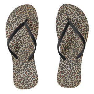 Leopard Skin Print Thongs
