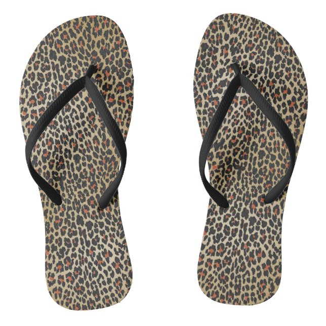 Leopard Skin Print Thongs (Footbed)
